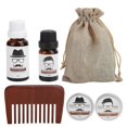 thumbnail image 2 of Beard Cream Essential Oil Comb Set Travel Portable Beard Care Grooming Kit with Storage Bag, 2 of 4