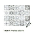 thumbnail image 2 of 20Piece Waterproof Tile Stickers Kitchen Backsplash Decals Bathroom Self-adhesive Wall Stickers Flower Style Decor 4" x 4", 2 of 8