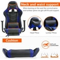 thumbnail image 4 of CL.HPAHKL Gaming Chair with Footrest, Ergonomic Computer Chair for Adults Women Men, Blue, 4 of 7