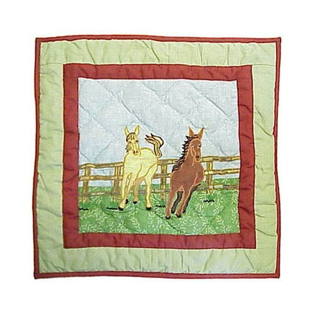 Patch Magic Horse Cotton Throw Pillow
