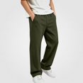 thumbnail image 2 of DJDLJWCJ Casual Sweatpants for Boys Elastic Waist Lightweight Straight Pants Stretch Soft Hiking Trousers Green Size 12, 2 of 7