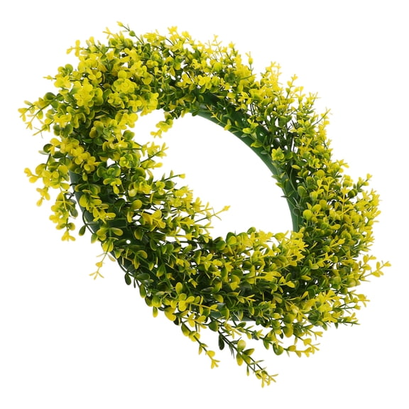 LOLIPPYY Spring Wreath Door Hanging Decoration Green Plastic Decor Set for Front Door