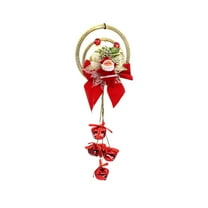 Luoshdecor Christmas Door Hanger with Jingle Bells,11.8 in Door Hanging Ornaments Wall Decorations