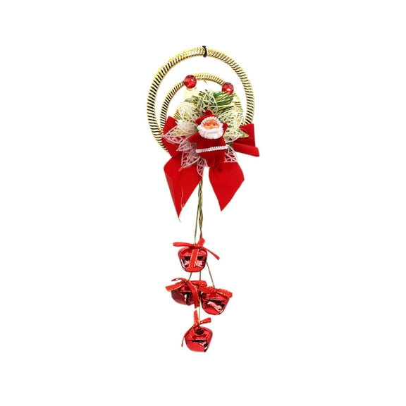 Luoshdecor Christmas Door Hanger with Jingle Bells,11.8 in Door Hanging Ornaments Wall Decorations