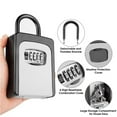 thumbnail image 6 of Key Lock Box Wall Mounted - Portable 4-Digit Combination Safe Lockbox with Removable Shackle, Large Capacity 5 Keys with Resettable Code - Weatherproof Security Safe Key Storage for Outdoor Indoor, 6 of 9