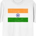 thumbnail image 2 of Indian flag on White Ground Adult Crew Neck Short Sleeve T-shirt - Medium, 2 of 7