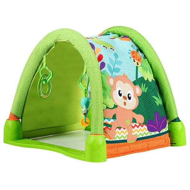 Baby Play Gym Mat 4-in-1 Green Baby Activity Center ...
