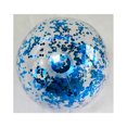 thumbnail image 2 of Pelota De Playa Inflable Con Purpurina. Pelotas de playa de juguete de 23,6 pulgadas, globos de pelota de playa de juguete para fiestas de verano (azul), 2 of 6