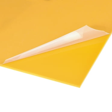 Yellow Cast Acrylic Sheet,4" x 8",1.8mm Thick,Plastic Acrylic Board for Signs Display Projects,Craft(10x20cm)
