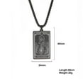thumbnail image 4 of TEAMER Skeleton Tarot Card Necklace Stainless Steel Amulet Marigold Tarot Card Major Arcana Necklaces for Women Men, 4 of 4