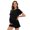 Black, variant on Maternity Nursing Pajamas Set Short Sleeve Breastfeeding Sleepwear Double Layer Postpartum Top and Shorts Set S-2XL