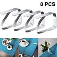 thumbnail image 1 of Square Pipe Shower Head Holder, Adjustable Shower Arm Support Base with Four Sizes Slip-On Lift Rod Brackets, Bathroom Mounting Brackets for Rectangular Rail Shower (ABS Plastic Construction), 1 of 8