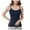Navy, variant on SHITINN Slim Fit Women Fitted Cropped Shirt Lady Suspender Vest（No Chest Pad）