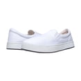 thumbnail image 3 of MaCae Unisex Canvas Slip On Fashion Shoe With Unique Sole, Business Casual Shoes, Slip On Shoes, Canvas Low Top Sneakers, Fashion Sneaker - White/Astronaut, 9M/10W, 3 of 7