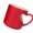 Frosted red, variant on Heart Shaped Handle Ceramic Mug With Heat Transfer Print Perfect For Gift And Daily Use Coffee Cup for Home Or Offices