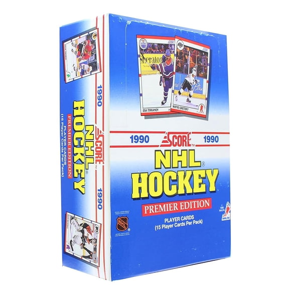 Caja completamente sellada de 36 paquetes de 15 cartas coleccionables de Hockey de la NHL de 1990-19