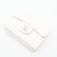 thumbnail image 3 of Pre-Owned CHANEL Caviar Matelasse Classic Compact Wallet AP0230, Tri-fold in White Grained..., 3 of 13