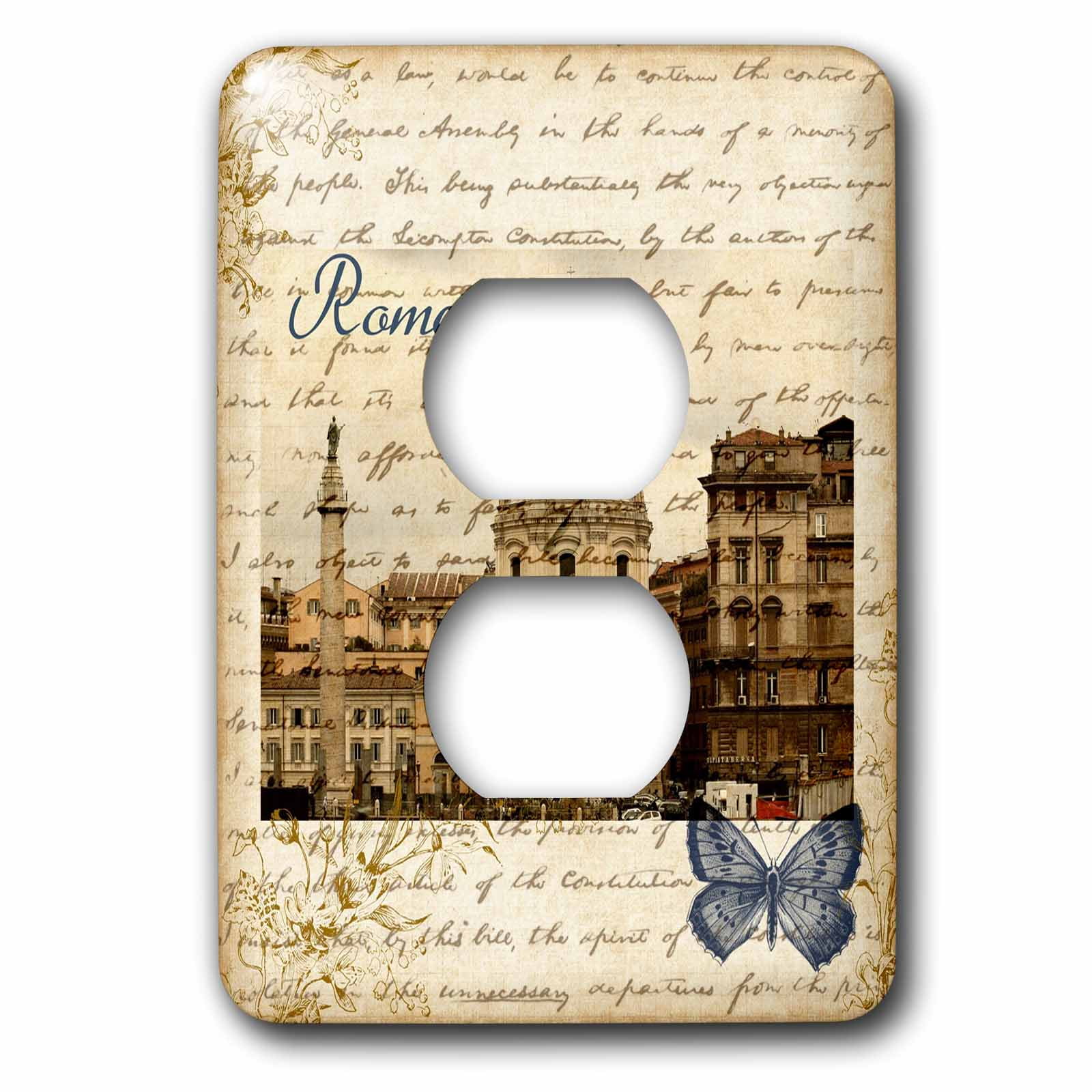 Rome, Italy vintage 2 plug outlet cover lsp-178934-6 - Walmart.com
