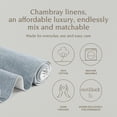 thumbnail image 2 of over&back 18x90 Woven Chambray Cotton Table Runner - Washable Table Runners for a Custom Home Decor Tablescape - Coffee Table, Dinner Table, Living Room - Blue, 2 of 10