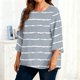thumbnail image 2 of TaTaai Women's Gradient Print Long Sleeved T-shirt, Plus Size Round Neck Top, Lightweight Soft Design, All Seasons Wear, Casual Daily Party Work Dating Home Outfit Gift, 2 of 6