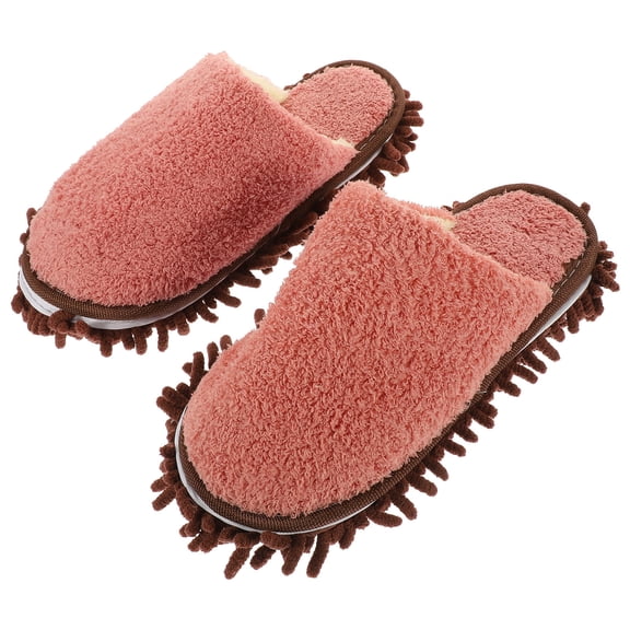 PTOOTP Watermelon Red Reusable Mop Slippers 1 Pair Practical Floor Cleaning Shoes for Home and Indoor Use