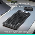 thumbnail image 2 of Logitech POP ICON Combo, Bluetooth Keyboard and Mouse Combo, Comfortable Typing, programmable Keys and Buttons, Quiet clicks, Easy-Switch up to 3 Devices - Graphite and Off-White, 2 of 8