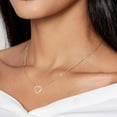 thumbnail image 5 of Cute Heart Necklace Dainty 18k Gold Plated Tiny Heart Pendant Choker Necklaces Small Gold Love Open Heart Chain Necklace for Women Simple Gold Necklace for Women Trendy Jewelry, 5 of 5