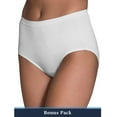 thumbnail image 2 of Fruit of the Loom Women's 6+3 Bonus Pack Solid White Brief Panties, 2 of 5