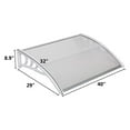 thumbnail image 7 of STERXONE Durable Door Awning Window Awnings Exterior Rain and Sun, Best Front Door Awning Polycarbonate Cover Outdoor Patio Canopy Shetter with Aluminum Fixing Bars, Curved Bracket (30 x 40-G), 7 of 7