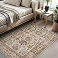 thumbnail image 4 of SIXHOME 3'x5' Area Rugs for Living Room Washable Rugs Vintage Floral Living Room Rugs Soft Indoor Carpet Rugs for Bedroom Dinning Room Office Retro Home Decor Beige, 4 of 6