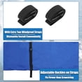 thumbnail image 6 of Unique Bargains Square Frame Bimini Top Storage Boot Cover with 2 Fixed Straps Boat Bimini Storage Bag Sun Resist Universal for 3 Bow 4 Bow 1 Set Blue 97 in, 6 of 7