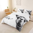 thumbnail image 3 of Erosebridal 3D Alpaca Print Queen Duvet Cover Set, Kawaii Wildlife Bedding, 3 Pieces, No Comforter, 3 of 5