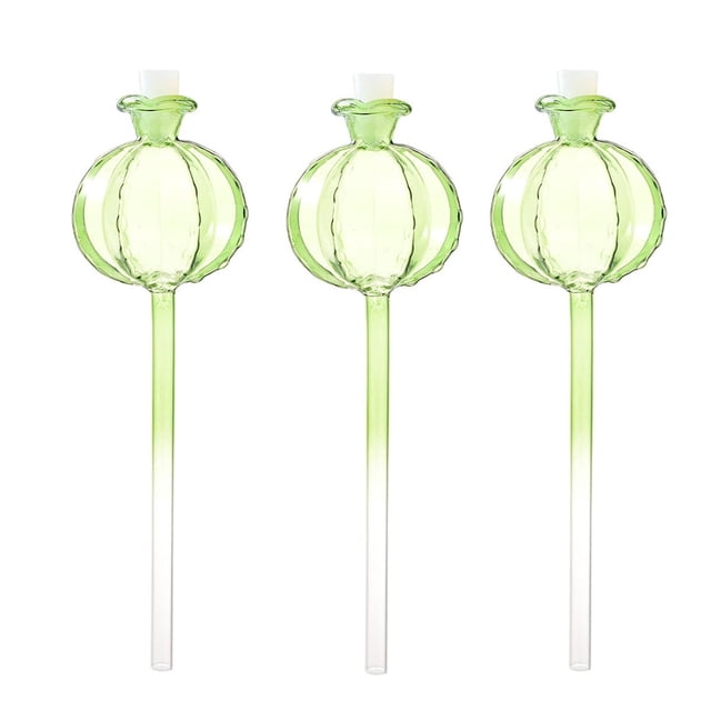 Globos de Riego de Plantas, 3 Dispositivos de Riego de Plantas Soplados, Globos de Riego AutomáTico para Plantas de Interior, Cactus