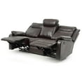 thumbnail image 5 of Pemberly Row Faux Leather Double Reclining Sofa in Dark Brown, 5 of 5