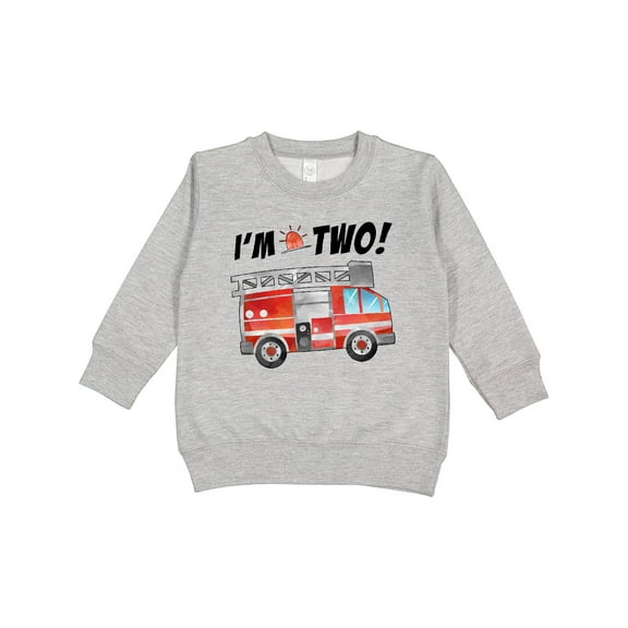 Inktastic I'm 2 Fire Truck 2nd Birthday Toddler Sweatshirt