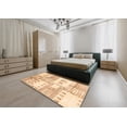 thumbnail image 4 of Ahgly Tapis d'Intérieur Carré Abstrait Marron Or, 6 Pieds Carré, 4 of 6