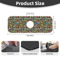 thumbnail image 2 of Xecao Color Summer for Kitchen Sink Splash Guard Faucet Mat , Faucet Guard & Draining mat, (15" X 5.5" ), 2 of 7