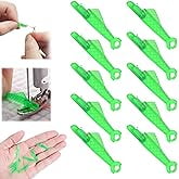 Convenient Threading Tools for Small Eye Needles - 10cs Fish-shaped Threaders - Quick Hand-sewing Threader with Hook - Suitable for Embroidery, Sewing Crafts, DIY Art