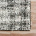 thumbnail image 4 of HomeRoots 554438 5 x 7 ft. Grey & Ivory Wool Checkered Hand Tufted Rectangle Area Rug, 4 of 11