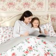 thumbnail image 4 of Manfei Cottagecore Blossom Rose Twin Comforter Sets 2pcs,Romantic Flowers Leaves Bedding Set,1 Comforter and 1 Pillowcase,Reversible, 4 of 6