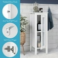thumbnail image 6 of RiverRidge Prescott 1-Door Slim Bathroom Storage Cabinet and Organizer Shelf - White, 6 of 11