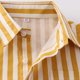thumbnail image 3 of Gibobby Playera De Algodón Chaqueta de franela para niños pequeños, a rayas, de manga larga, con solapa y botones, para bebés, niños y niñas, camisa, abrigo, prendas de vestir(Amarillo, 4-5 Años), 3 of 5