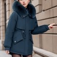 thumbnail image 2 of Lindreshi Winter Coats for Women 2023 Trendy Women's Fall and Winter Long Sleeved Warm Cotton Jacket Bread, 2 of 3