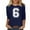 #213-Navy, variant on Cutuoiiu Women's Fashion Printed T-shirt 3/4 Sleeve Round Neck Casual Tops Gifts