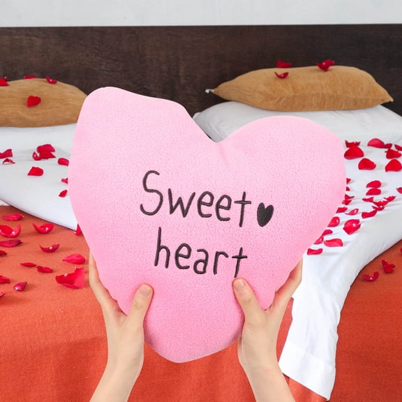 LOLIPPYY Pink Heart Throw Pillow Cushion Decorative Sofa and Bed Pillow for Home