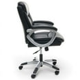Kingfisher Lane Leather Executive Office Chair in Black