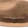 thumbnail image 4 of Walrus Hats Imperial Camel Center Dent Wool Felt Fedora Hat, 100% Australian Wool,Grosgrain Ribbon Band  with Logo Pin – Stylish & Versatile, 4 of 6