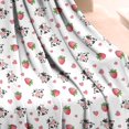 thumbnail image 3 of White Cow Strawberry Heart Pattern Blanket,Comfortable Soft Flannel Throw Blanket,All Season,Warm Lightweight Blankets for Sofa Bed Couch Living Room Chair,50"x60", 3 of 4
