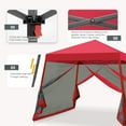 thumbnail image 2 of COOS BAY 10' x 10' Slant Leg Pop Up Canopy Tent w/ Mosquito Netting (Red), 2 of 6