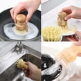 thumbnail image 2 of 2 uds cepillo para platos de bambú, cepillo para platos de madera, cepillo para ollas, cepillo para verduras, sartén, cepillo para fregadero, cepillo redondo para fregar, cepillo de limpieza de cocina JM, 2 of 5